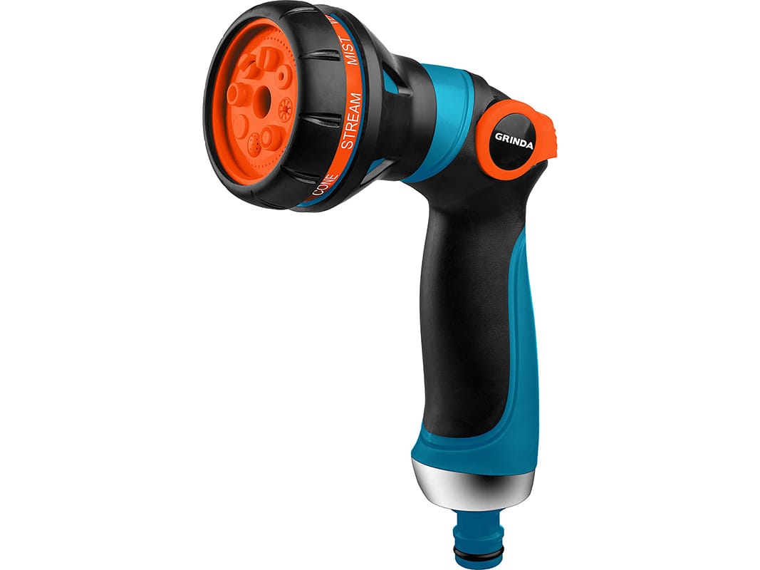 Пистолет GRINDA S-8 поливочный с регулятором напора 8 режимов - фото в Миди Лтд Изображение товара Пистолет GRINDA S-8 поливочный с регулятором напора 8 режимов в Миди Лтд