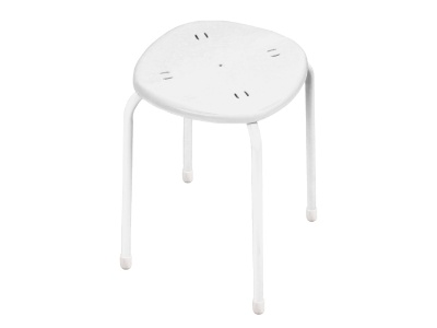 Табурет с пластмассовым сиденьем NIKA 450х460мм белый - фото в Миди Лтд Изображение товара Табурет с пластмассовым сиденьем NIKA 450х460мм белый в Миди Лтд