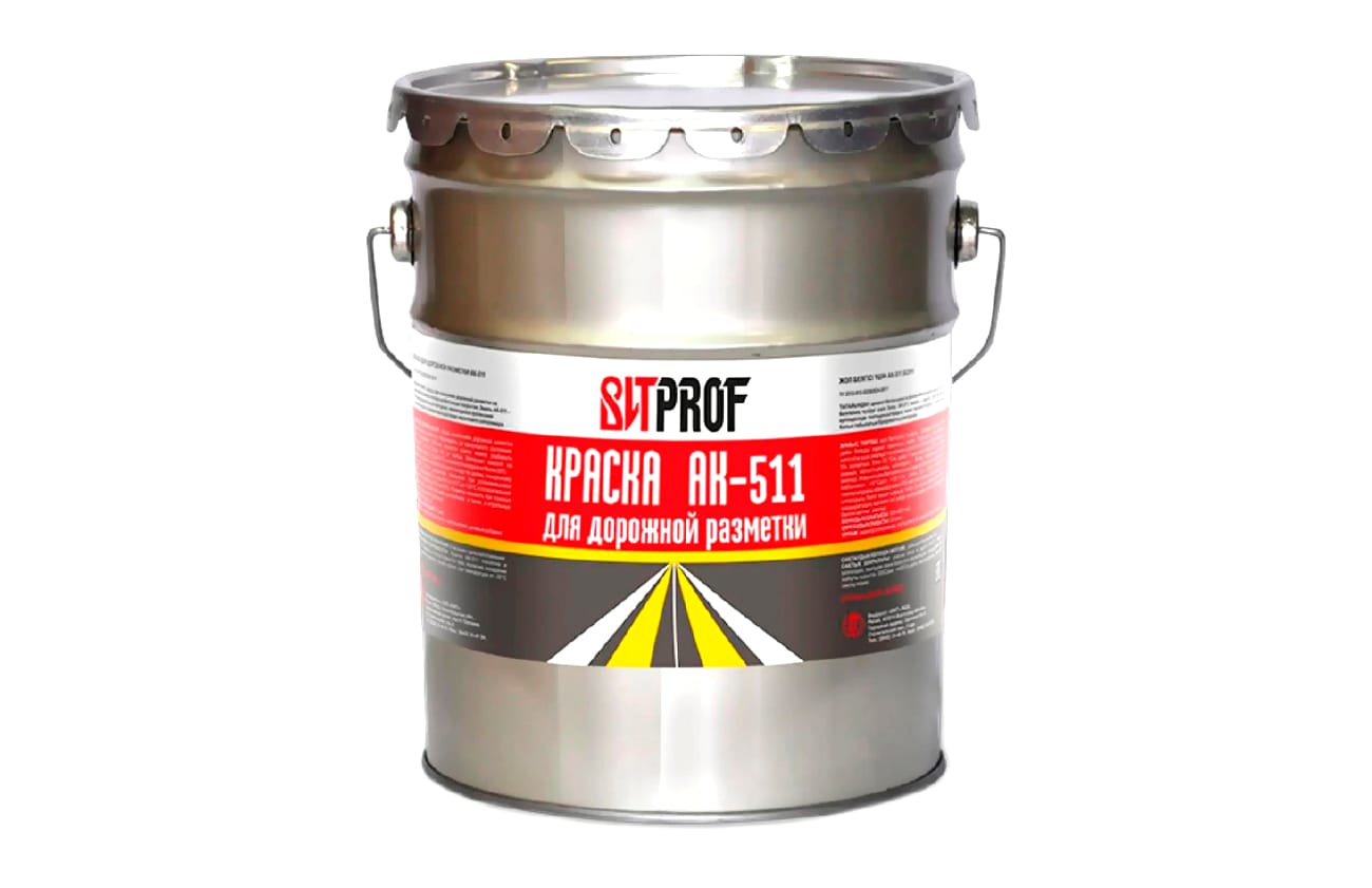 Изображение товара Краска АК-511 для дорожной разметки белая 20кг (33шт/пал) в Миди Лтд