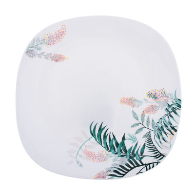 Тарелка подставочная MILLIMI Тропикана опаловое стекло квадратная 28см    ХХ - фото в Миди Лтд Изображение товара Тарелка подставочная MILLIMI Тропикана опаловое стекло квадратная 28см    ХХ в Миди Лтд