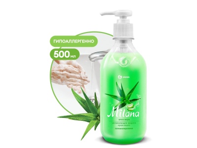 Изображение товара Крем-мыло жидкое увлажняющее Milana алоэ вера с дозатором 500мл (15шт/уп) в Миди Лтд