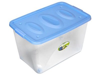 Изображение товара Ящик универсальный АСТЕЛО на колесиках 600*400*360мм бирюзовый (3шт/уп) в Миди Лтд