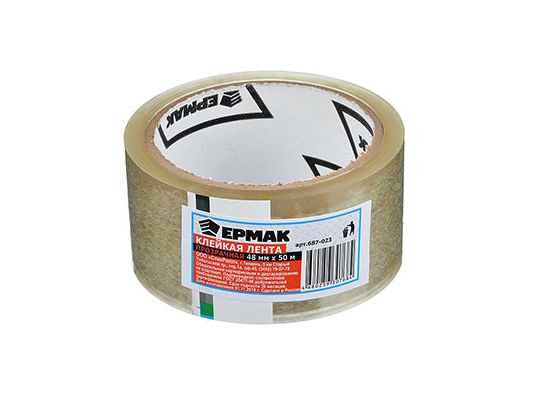 Изображение товара Клейкая лента 48мм*50м прозрачная ЕРМАК (72шт/кор) в Миди Лтд