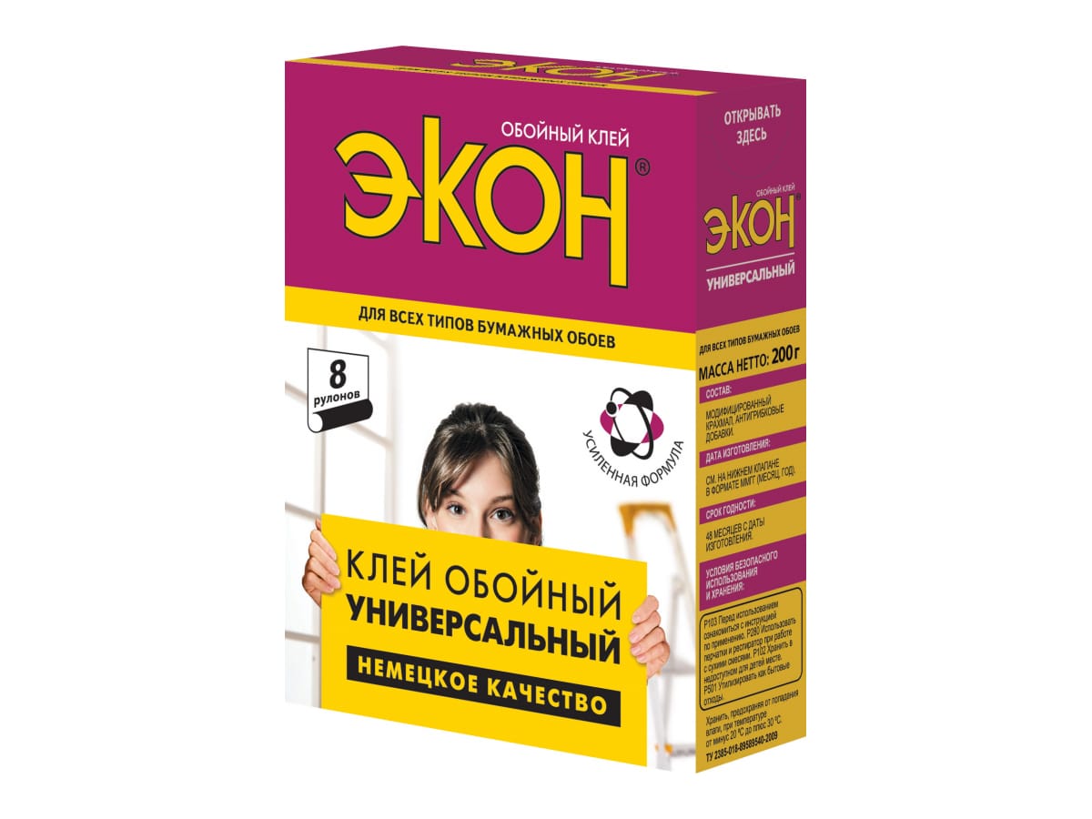 Изображение товара Клей обойный универсальный ЭКОН 200гр (24шт/уп) в Миди Лтд