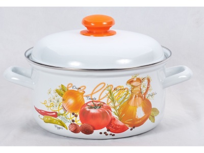 Кастрюля эмаль белая 3,0л Итальянская кухня С-1512АП2/4 (4шт/уп) Х - фото в Миди Лтд Изображение товара Кастрюля эмаль белая 3,0л Итальянская кухня С-1512АП2/4 (4шт/уп) Х в Миди Лтд