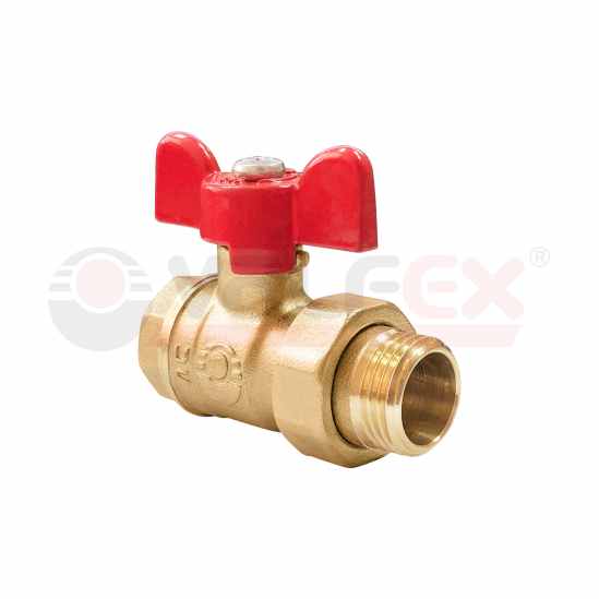 Кран шаровый американка 1/2 бабочка OPTIMA Valfex (25шт/уп) - фото в Миди Лтд Изображение товара Кран шаровый американка 1/2 бабочка OPTIMA Valfex (25шт/уп) в Миди Лтд