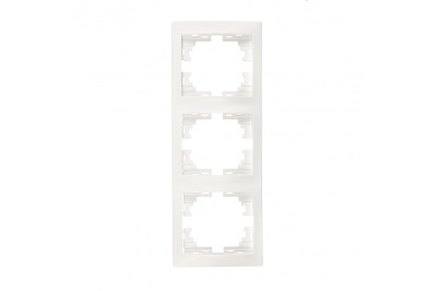 Рамка 3-ая LEZARD Мира вертикальная б/вставок белая - фото в Миди Лтд Изображение товара Рамка 3-ая LEZARD Мира вертикальная б/вставок белая в Миди Лтд