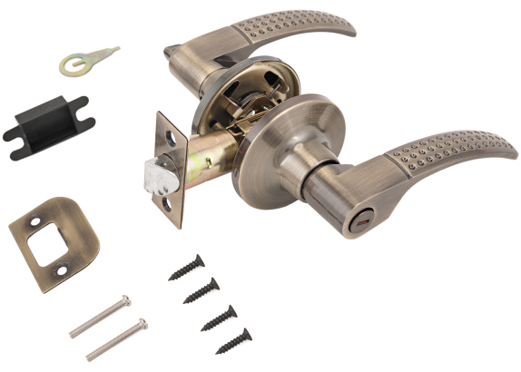 Изображение товара Замок ручка Бронза с фиксатором 8510 ВК АВ (20шт/уп) в Миди Лтд