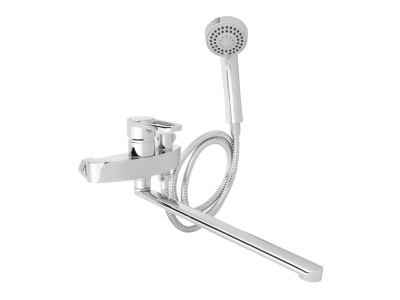 Изображение товара Смеситель для ванны с прямым изливом с душ набором латунь RAIN Авантюрин в Миди Лтд