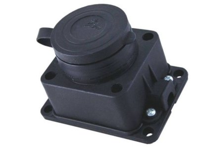 Изображение товара Розетка с заглушкой каучук 2P+РЕ 16А 250В IP44 TDM в Миди Лтд