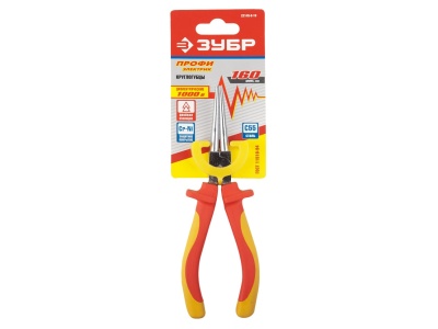 Круглогубцы 160мм ЗУБР  диэлектрические - фото в Миди Лтд Изображение товара Круглогубцы 160мм ЗУБР  диэлектрические в Миди Лтд