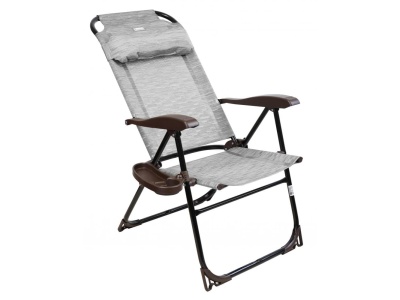 Изображение товара Кресло-шезлонг с полкой NIKA 750x590x1090 бамбук в Миди Лтд