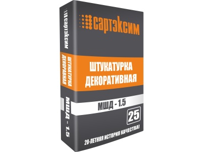 Изображение товара Штукатурка декоративная САРТЭКСИМ Короед белый МШД 1,5мм 25кг  (48шт/пал) в Миди Лтд