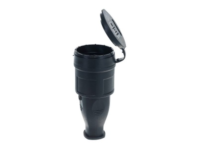 Изображение товара Розетка с заглушкой каучук переносная 2P+РЕ 16А 250В IP44 TDM в Миди Лтд