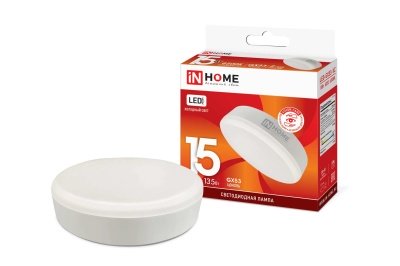 Изображение товара Лампа светодиодная IN HOME LED 15W GX53-VC 6500K 230V 1430Лм в Миди Лтд