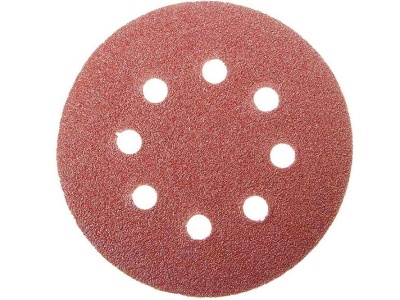 Изображение товара Круг абразивный на велюр осн зер 120 d125  8 отв (5шт/уп) в Миди Лтд