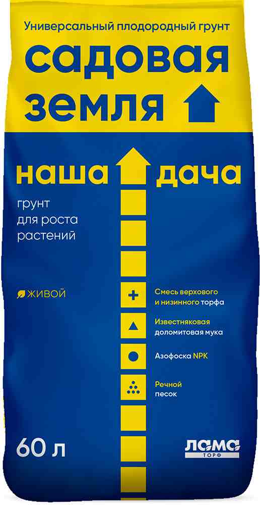Изображение товара Грунт САДОВАЯ ЗЕМЛЯ Наша дача 60л в Миди Лтд