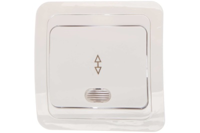 Выключатель 1кл проходной с подсветкой белый Валери СП 10А IP20 (В0125) - фото в Миди Лтд Изображение товара Выключатель 1кл проходной с подсветкой белый Валери СП 10А IP20 (В0125) в Миди Лтд