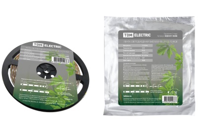 Изображение товара Лента светодиодная SMD5050 60LED/м IP65 12B 14,4Вт/м 3000К 5м TDM в Миди Лтд