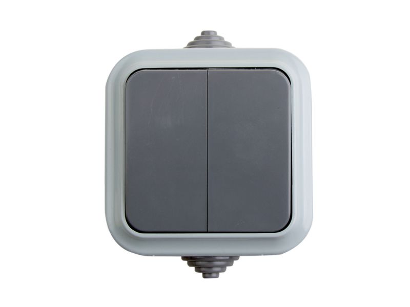 Выключатель 2-кл REXANT влагозащищенный открытой установки 10А IP54 - фото в Миди Лтд Изображение товара Выключатель 2-кл REXANT влагозащищенный открытой установки 10А IP54 в Миди Лтд