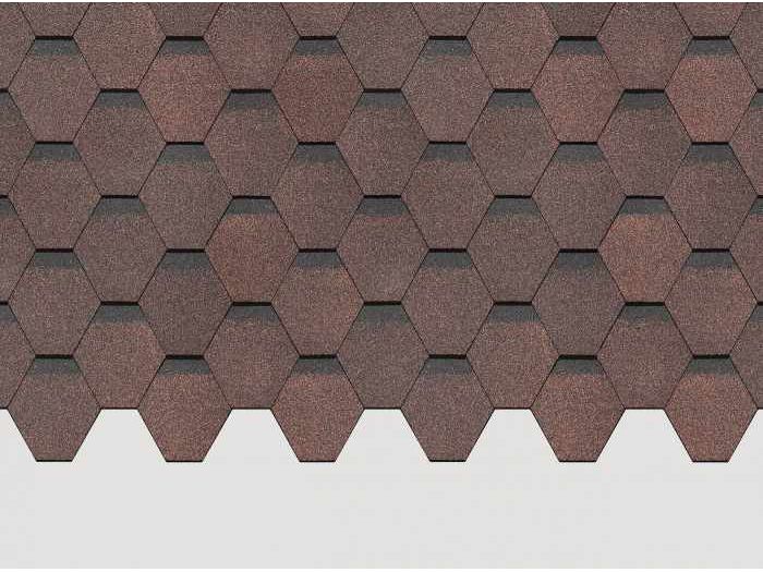Черепица гибкая битумная DOCKE PIE Standart Сота 1000*318мм Коричневая (3м2/уп) - фото в Миди Лтд Изображение товара Черепица гибкая битумная DOCKE PIE Standart Сота 1000*318мм Коричневая (3м2/уп) в Миди Лтд