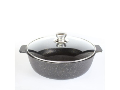 Жаровня Granit Perfecion black gold 5л АП СК АЛТЕЙ(5шт/уп) - фото в Миди Лтд Изображение товара Жаровня Granit Perfecion black gold 5л АП СК АЛТЕЙ(5шт/уп) в Миди Лтд