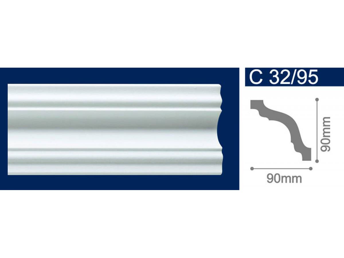 Изображение товара Экструдированный плинтус 90*90*2м  С32/95 (уп-25шт) в Миди Лтд