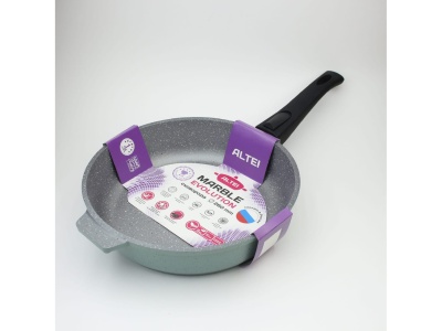 Сковорода  Marble evolution silver 26см АП съемная ручка АЛТЕЙ (7шт/уп) - фото в Миди Лтд Изображение товара Сковорода  Marble evolution silver 26см АП съемная ручка АЛТЕЙ (7шт/уп) в Миди Лтд