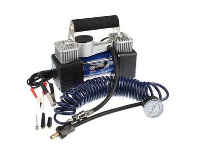 Изображение товара Компрессор автомобильный крокодилы к АКБ 2-х поршн.шланг 5м в сумке 12v 300W 85л/м (8шт/кор) в Миди Лтд