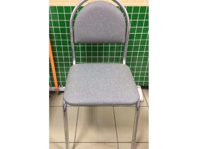 Стул "Форма" Каркас хром, Кожзам серый - фото в Миди Лтд Изображение товара Стул "Форма" Каркас хром, Кожзам серый в Миди Лтд