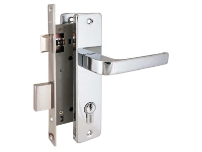 Изображение товара Замок врезной 126/1 CP хром с ручкой Аллюр (12шт/уп) в Миди Лтд