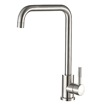 Изображение товара Смеситель для кухни СоюзКран поворотный излив 30мм нерж. сталь керам. в Миди Лтд