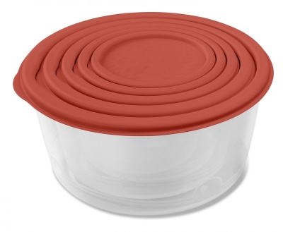 Изображение товара Набор контейнеров круглых многофункциональных низких 5шт (12шт/уп) в Миди Лтд