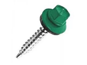 Изображение товара Саморез кровельный мет-мет, зеленый мох 5,5/19 RAL 6005 (200шт/уп)  Х в Миди Лтд
