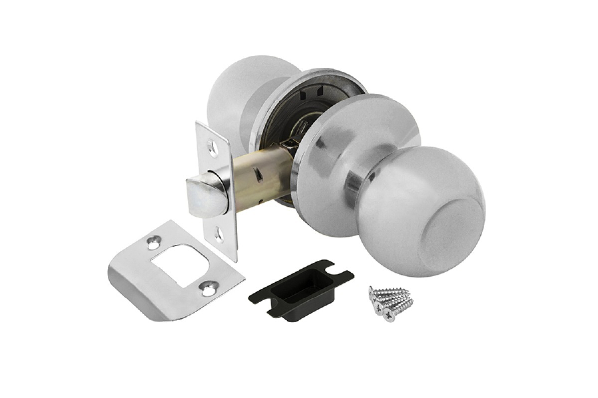 Изображение товара Замок шар Хром без ключа,без фиксатора 6082 СР-Р в Миди Лтд