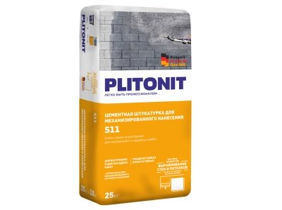 Изображение товара Штукатурка цементная PLITONIT S11 25кг (48шт/пал) в Миди Лтд