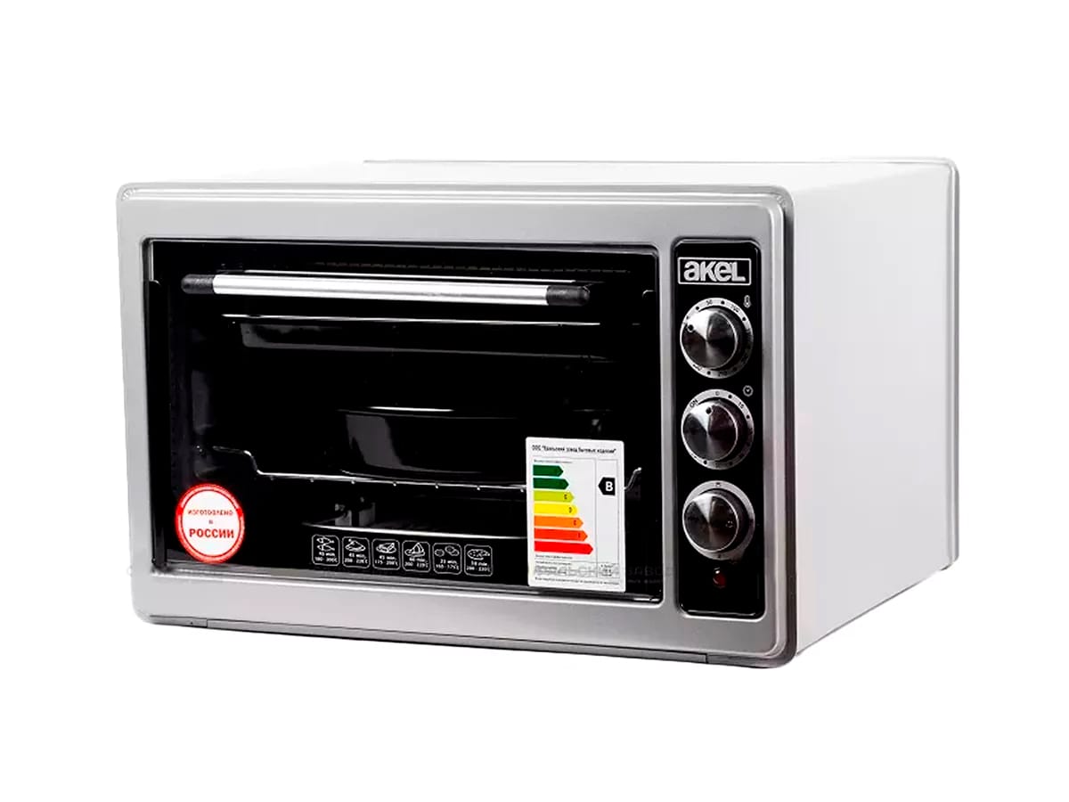 Изображение товара Духовка электрическая AKEL AF-730 36л 1 противень таймер терморегулятор белая УЗБИ  в Миди Лтд