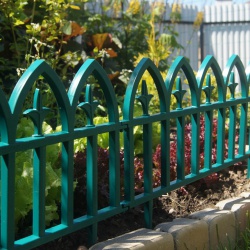 Забор декоративный Кованный цветок 30см*60см*5шт зеленый 3м - фото в Миди Лтд Изображение товара Забор декоративный Кованный цветок 30см*60см*5шт зеленый 3м в Миди Лтд