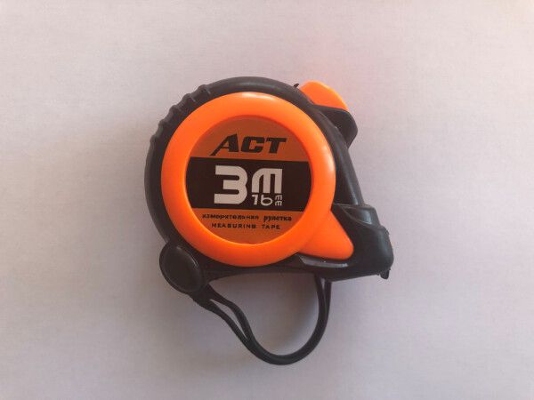 Изображение товара Рулетка  3м*16мм ACT прорезиненая противоударная в Миди Лтд
