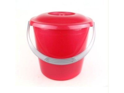Ведро СОЛО с крышкой перламутровое красное 10л (12шт/уп) - фото в Миди Лтд Изображение товара Ведро СОЛО с крышкой перламутровое красное 10л (12шт/уп) в Миди Лтд