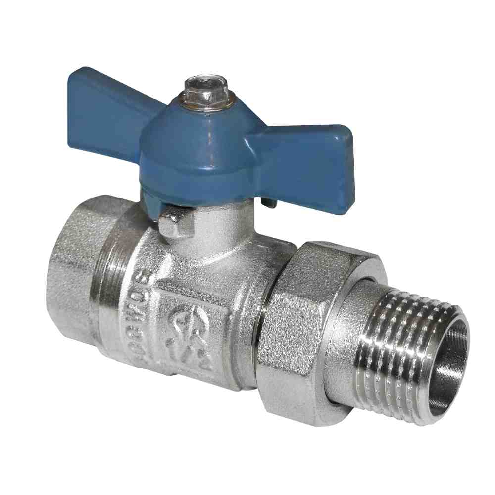 Кран шаровой американка 3/4 бабочка прямой  - фото в Миди Лтд Изображение товара Кран шаровой американка 3/4 бабочка прямой  в Миди Лтд