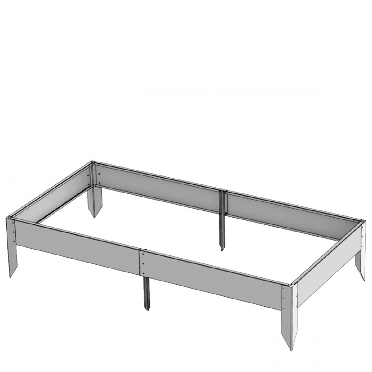 Грядка оцинкованная 500х3000х170 - фото в Миди Лтд Изображение товара Грядка оцинкованная 500х3000х170 в Миди Лтд