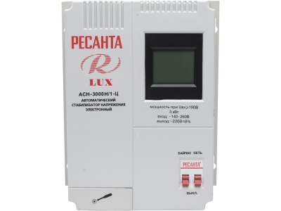 Стабилизатор Ресанта АСН-3000Н/1-Ц - фото в Миди Лтд Изображение товара Стабилизатор Ресанта АСН-3000Н/1-Ц в Миди Лтд