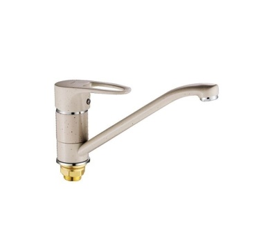 Изображение товара Смеситель для кухни длинный излив 40мм полукруглый гайка песочный ХХХ в Миди Лтд