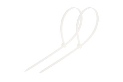 Хомуты нейлоновые белые 100х2,5мм (100 шт/уп) - фото в Миди Лтд Изображение товара Хомуты нейлоновые белые 100х2,5мм (100 шт/уп) в Миди Лтд