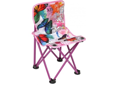 Изображение товара Стул складной походный детский Премиум детский NIKA 290x290x550 с бабочками Х в Миди Лтд