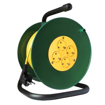 Удлинитель силовой на катушке 50м с/з 4 гнезда 2200Вт Союз - фото в Миди Лтд Изображение товара Удлинитель силовой на катушке 50м с/з 4 гнезда 2200Вт Союз в Миди Лтд
