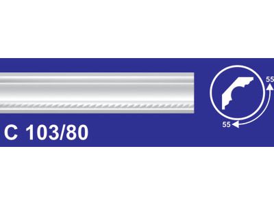 Инжекционный плинтус 55*55*2м  C103/80 (уп-41шт) - фото в Миди Лтд Изображение товара Инжекционный плинтус 55*55*2м  C103/80 (уп-41шт) в Миди Лтд