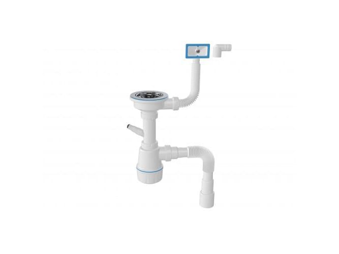 Сифон ZEGOR для мойки M104-7 3 1/2 40*50 мм с отводом с/м перелив прямоугольный(20шт/уп) - фото в Миди Лтд Изображение товара Сифон ZEGOR для мойки M104-7 3 1/2 40*50 мм с отводом с/м перелив прямоугольный(20шт/уп) в Миди Лтд