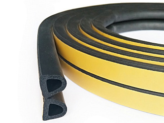 Изображение товара Уплотнитель D-профиль черный 12*10мм (рул-40м) (6шт/уп) 4WALLS в Миди Лтд